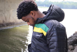 Seven12 Puffer Negro Brillo/Negro Mate