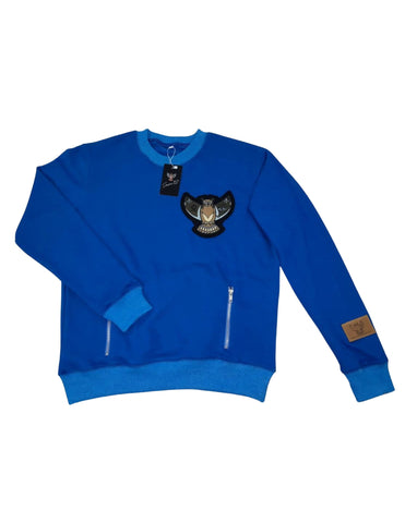 Seven12 Zip Pocket Crewneck Sweatshirt Royal Blue