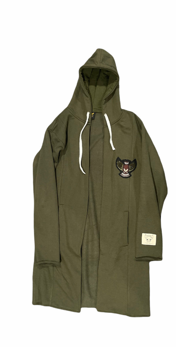 Seven12 Long Hoodie Cardigan Olive Green – Seven12 Jackets