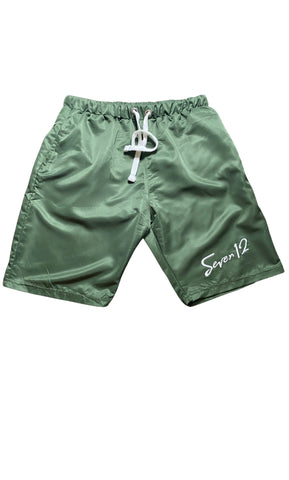 Seven12 Summer Shorts Olive Green